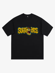 Street Graffiti Trendy Tiger Head Font T-Shirt 