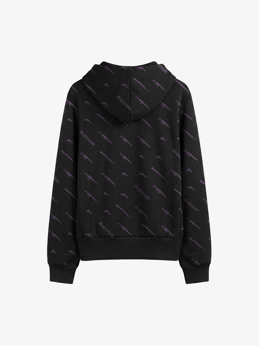 Full Print Tactical Gun Zip Up Hoodie