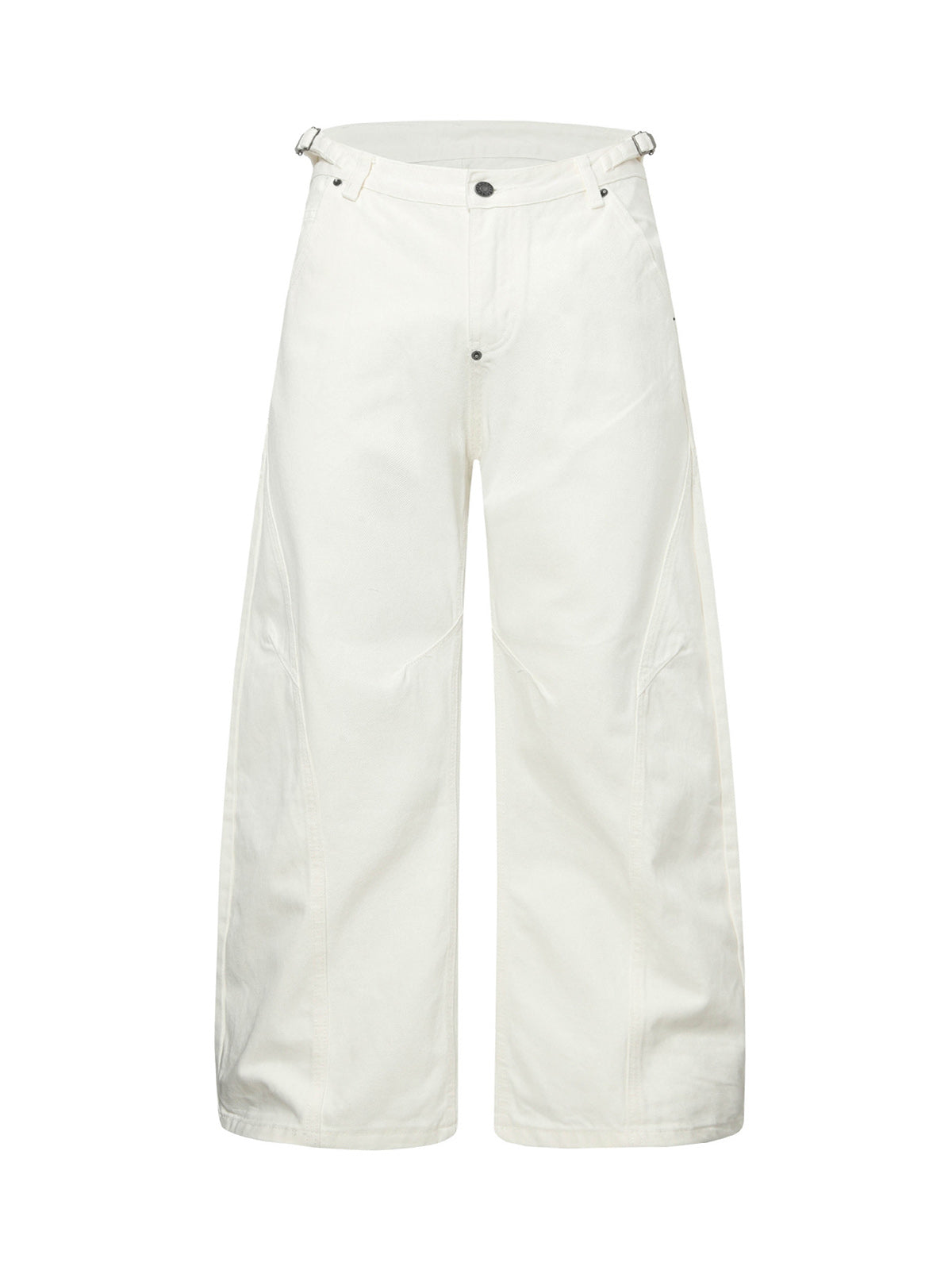 Washed Distressed Deconstructed Pleated Scimitar Jorts 