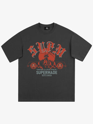 thesupermade-Cotton Basketball Graphic T-Shirt with "Practice Is A Silent Rivalry" Print and Oversized Fit 