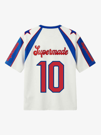Supermade Classic Color Block Star Pattern Jersey Design Customization 