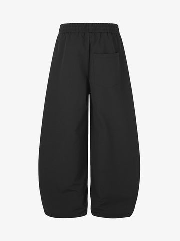 Curved-Seam Striped Baggy Sweatpants