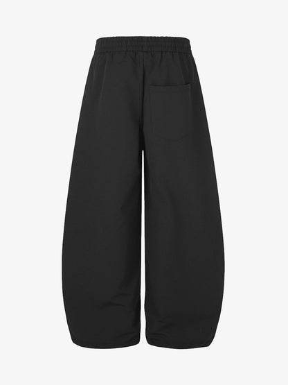 Curved-Seam Striped Baggy Sweatpants
