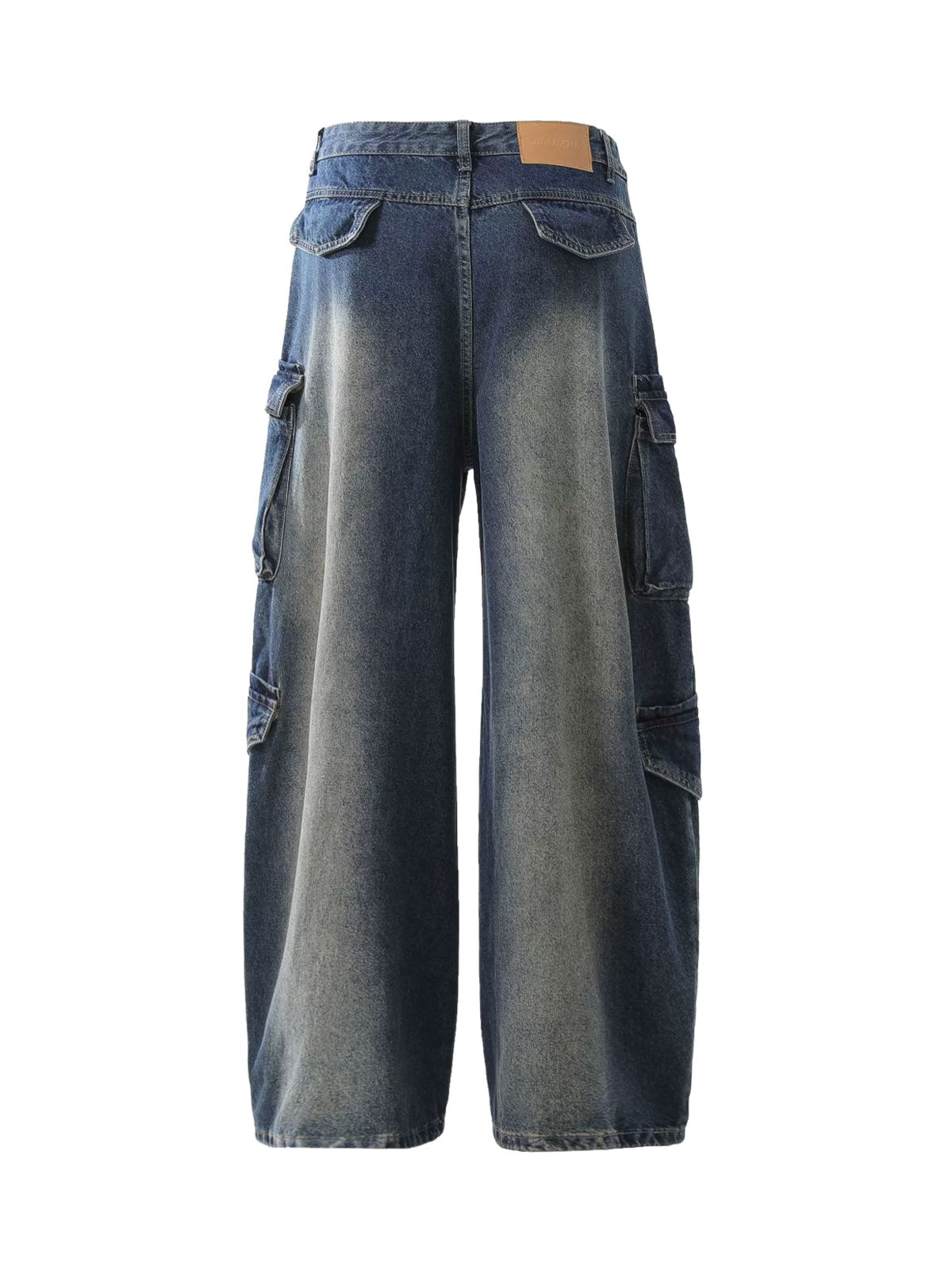 Heavy Washed Workwear Baggy Barrel Jeans - 2337