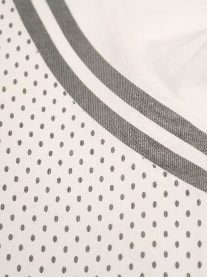 Mesh Fabric Basketball Jersey T-Shirt with Bold Print and Number Design 