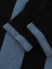 Striped Embroidered Knit Sweater