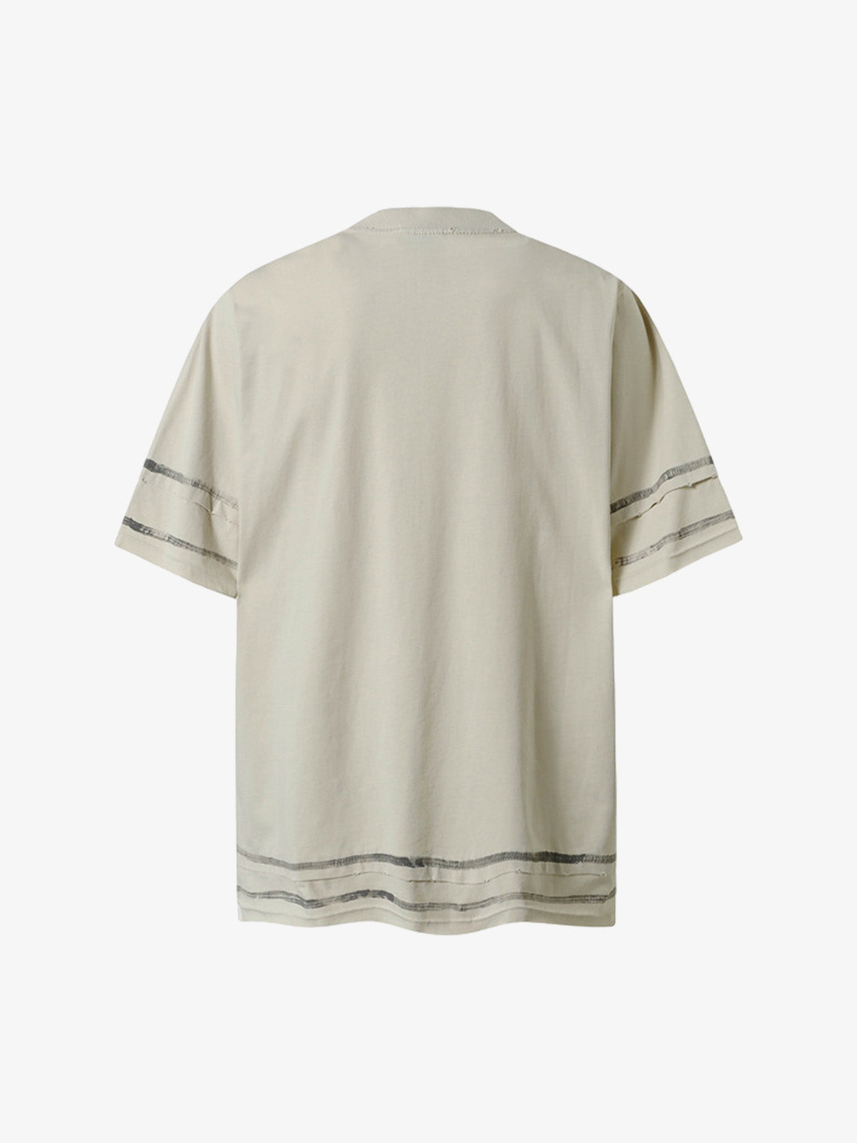 Graffiti Raw Edge Patchwork T-shirt 
