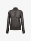 Street-style Openwork Mesh Knit Sweater