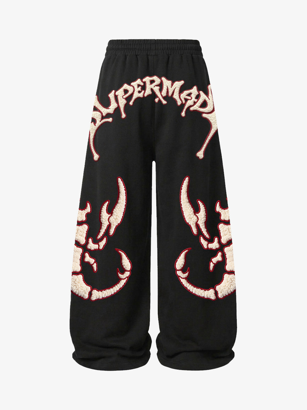 Scorpion Skeleton Terry Embroidered Wide-Leg Sweatpants
