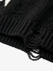 Salt Bones Skull Graphic Knit Sweater