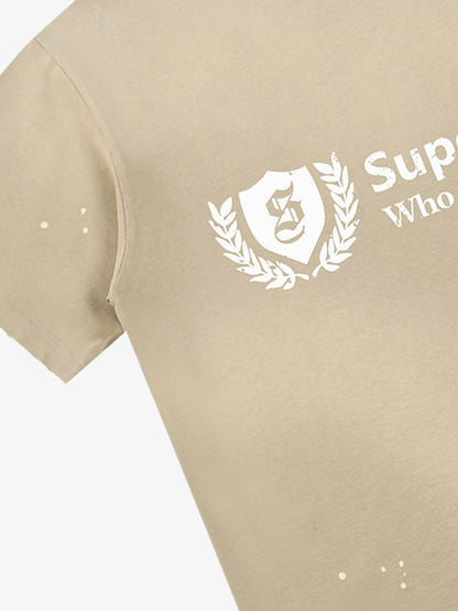 Vintage Washed Supermade Crest Logo T-Shirt 