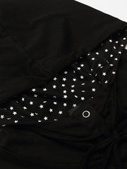 Star Graphic Hooded Long Sleeve Tee