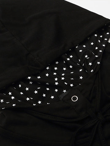 Star Graphic Hooded Long Sleeve Tee