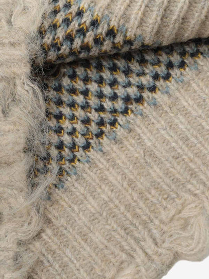 Geometric Irregular Striped Sweater 