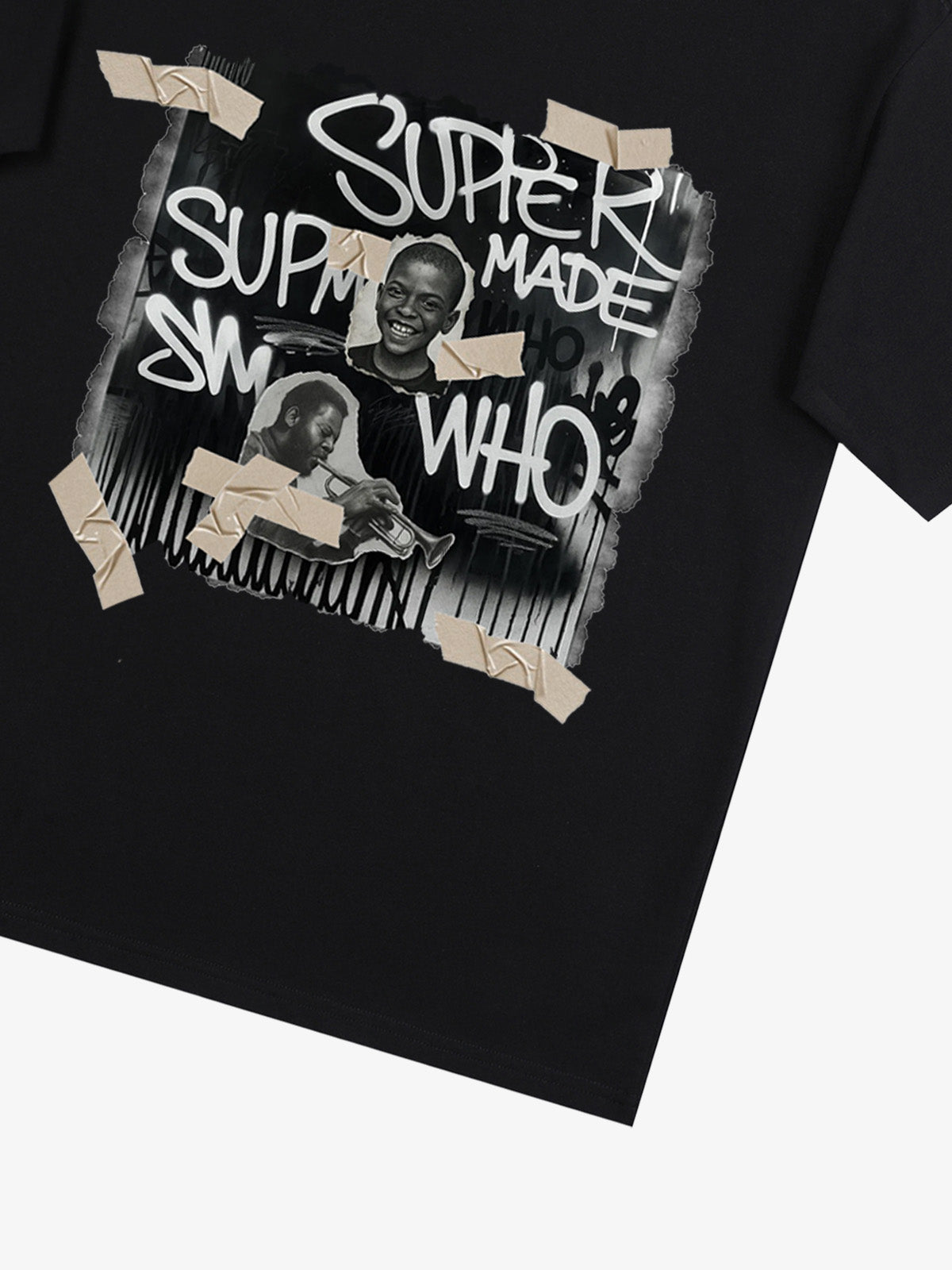 Supermade Street Retro Character Collage T-shirt 