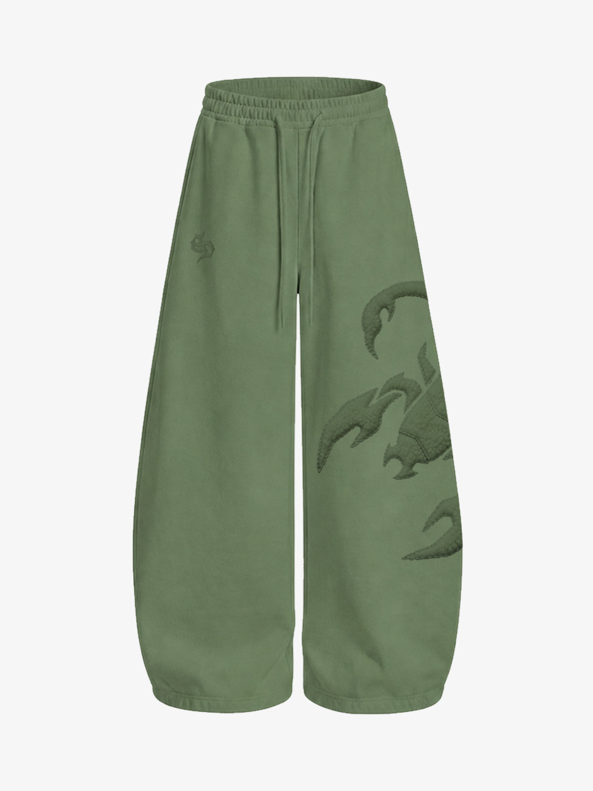 Cotton-Blend Terry Towel Embroidered Hoodie & Wide-Leg Sweatpants Set
