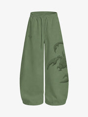 Cotton-Blend Terry Towel Embroidered Hoodie & Wide-Leg Sweatpants Set
