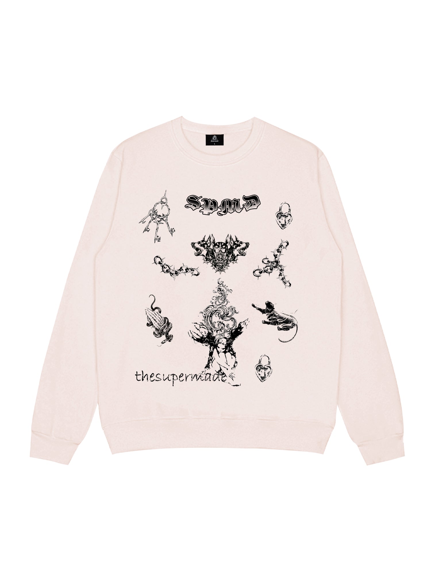 Thesupermade Mystic Emblem Graphic Crew Neck Sweatshirt 