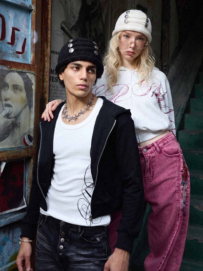 Napoleon Sash Graphic Rolled-Cuff Beanie
