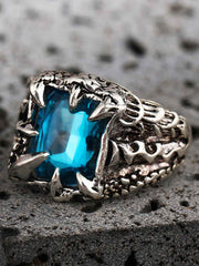 Gothic Claw Stone Open Ring 