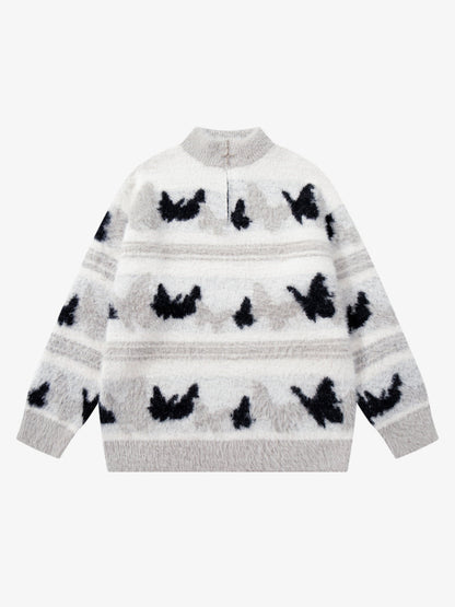 Cozy Pink Patterned Sweater for Women - Perfect for Fall and Winter Outfits 