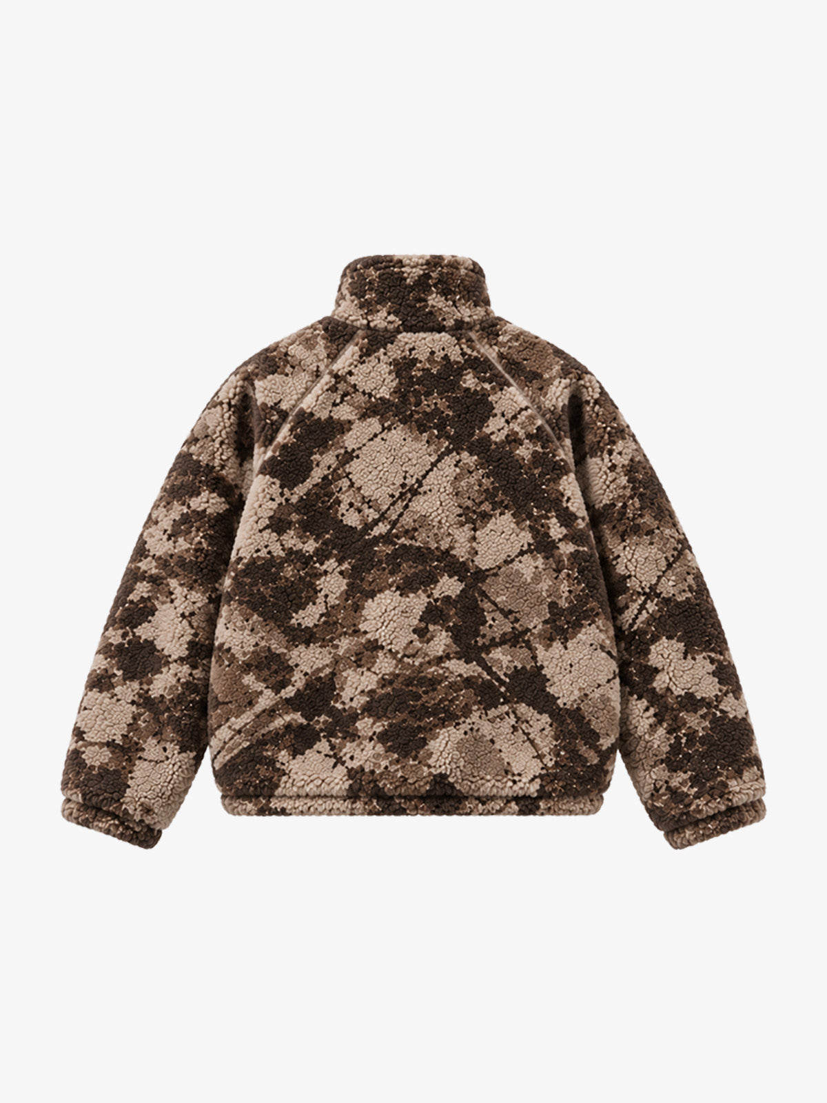 All-Over Print Embroidered Fleece Zip-Up Jacket & Pants Set