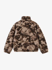 All-Over Print Embroidered Fleece Zip-Up Jacket & Pants Set