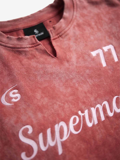 Embroidered Ripped Distressed Long Sleeve Tee
