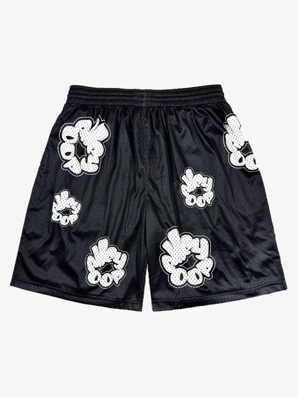 Abstract Letter Graphic Athletic Shorts 