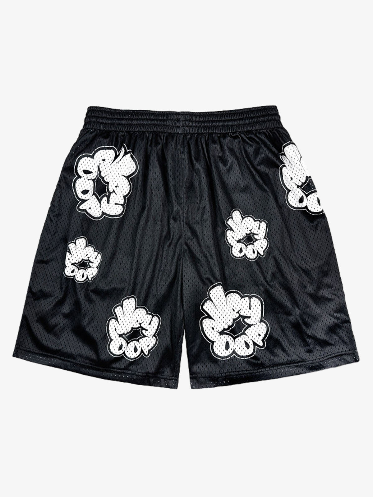Abstract Letter Graphic Athletic Shorts 