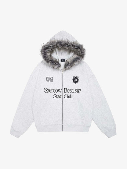 Winter Warmth Hooded Jacket with Faux Fur Trim - Perfect for Casual and Outdoor Wear 