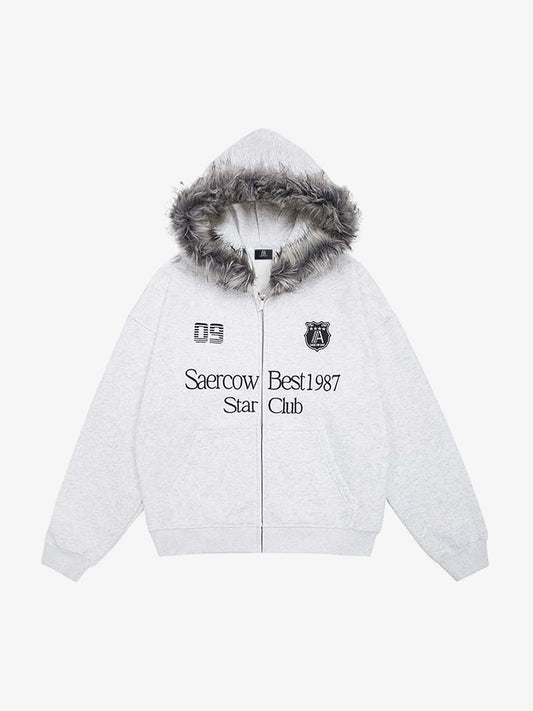 Winter Warmth Hooded Jacket with Faux Fur Trim - Perfect for Casual and Outdoor Wear 