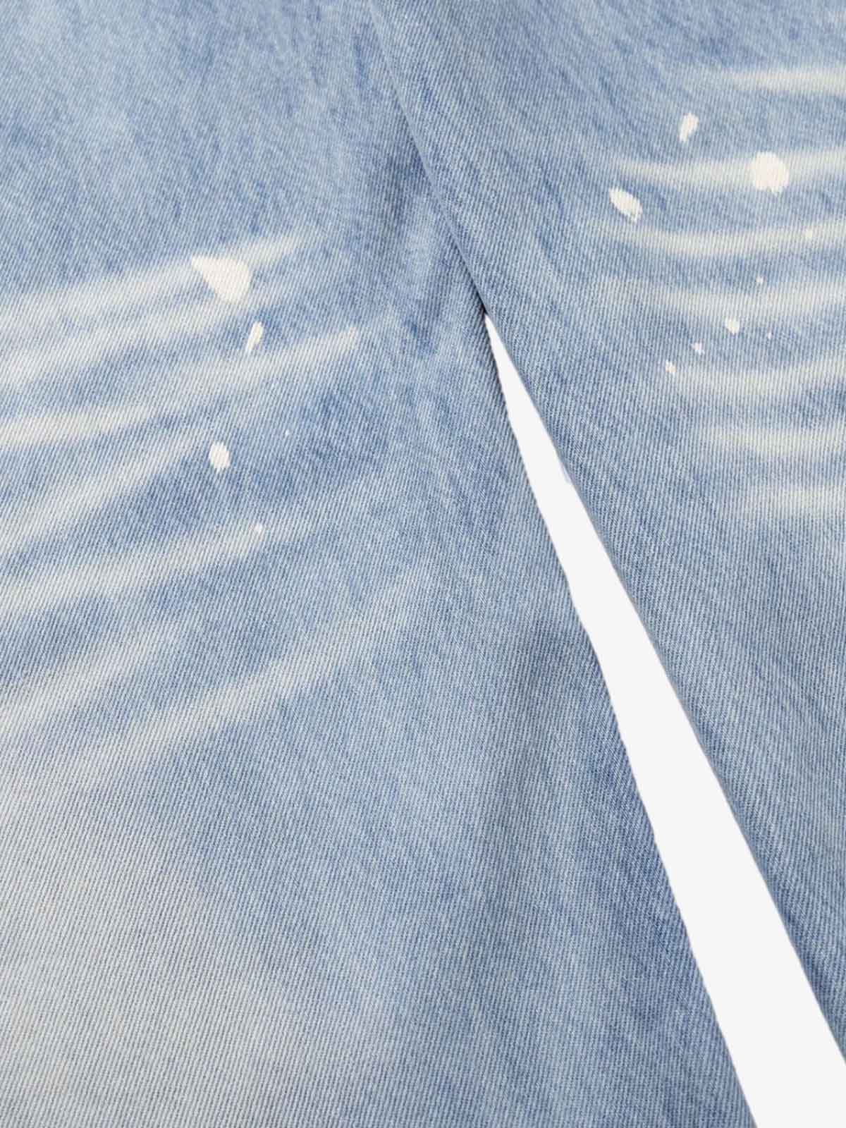 Washed Splatter-Paint Jeans 