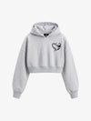 Faux Fur Hooded Sweatshirt with Embroidered Scorpion Graphic