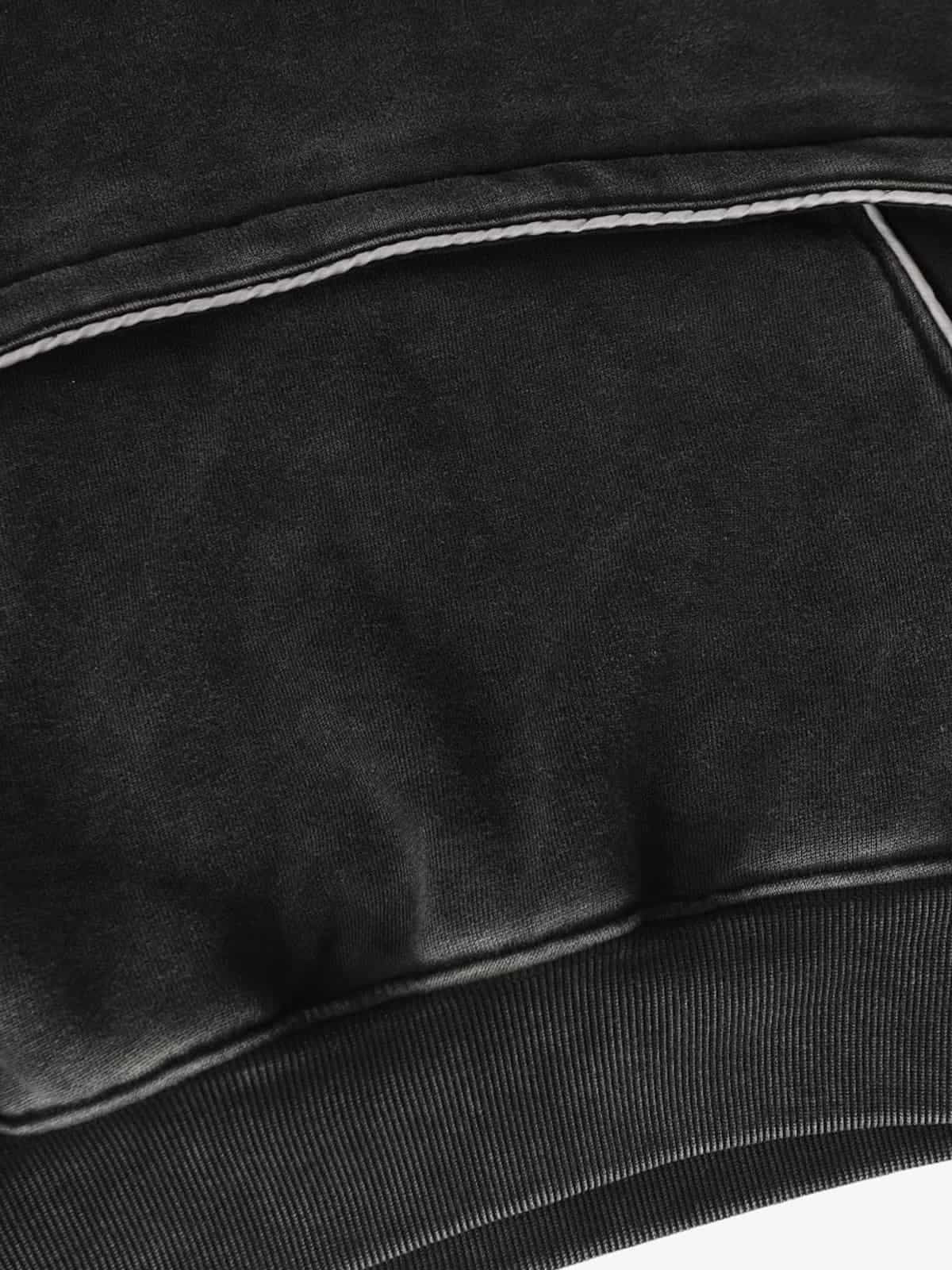 Retro Deconstructed Patchwork Washed Hoodie 