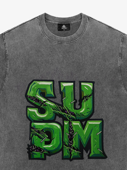 Supermade Street Green Thorn Font T-Shirt 