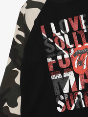 Camo Raglan Graphic Long-Sleeve Tee