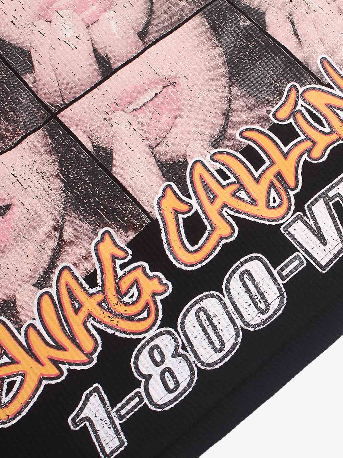 Studded Mouth Graphic Waffle Long Sleeve Tee