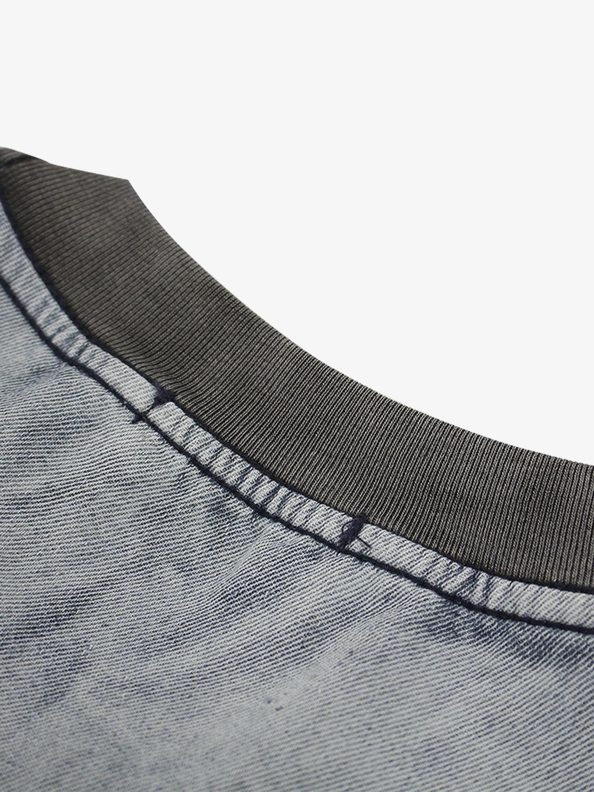 Ombre Washed Denim T-Shirt – Oversized Cotton Short Sleeve Tee