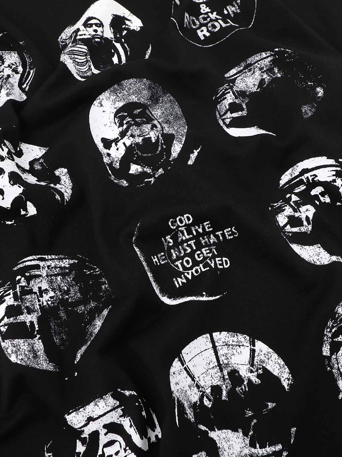 T-shirt à manches longues rayé à motif foncé