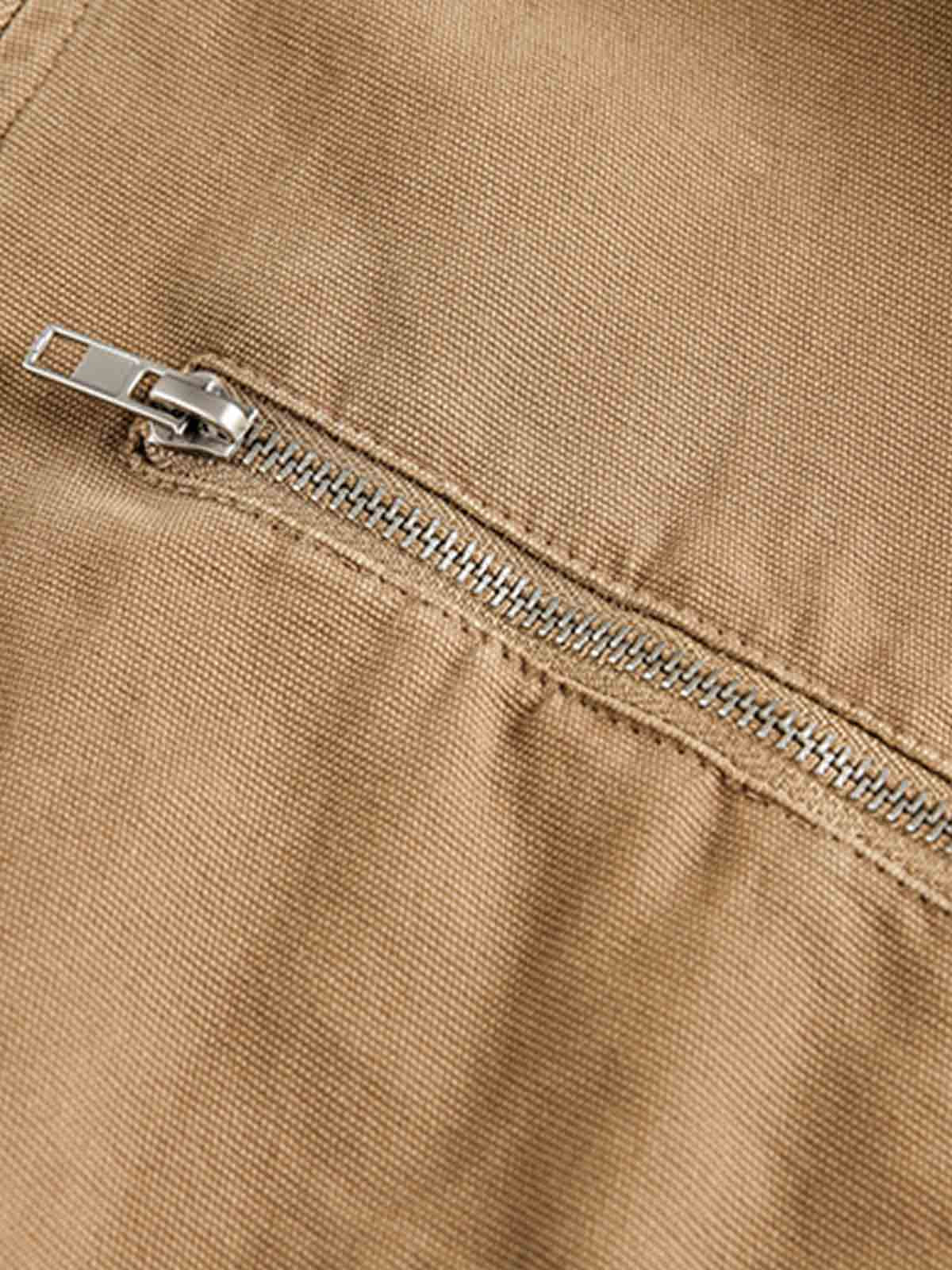 Hooded Workwear Multi Pocket Zip Jacket