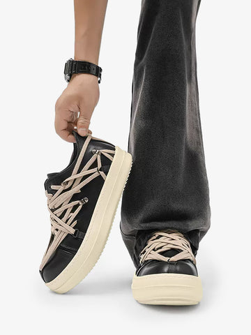 Five-Point Star Lace-Up Sneakers