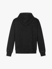Studded Zip-Up Hooded Sweatshirt Jacket