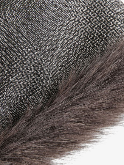 Winter Essential Bomber Jacket with Faux Fur Trimmed Hood 