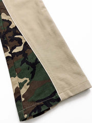 Camo Patchwork Flared Pants
