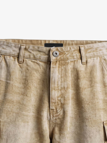 Vintage Washed Distressed Canvas Workwear Cargo Set