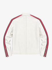 Color Block Faux Leather Biker Jacket