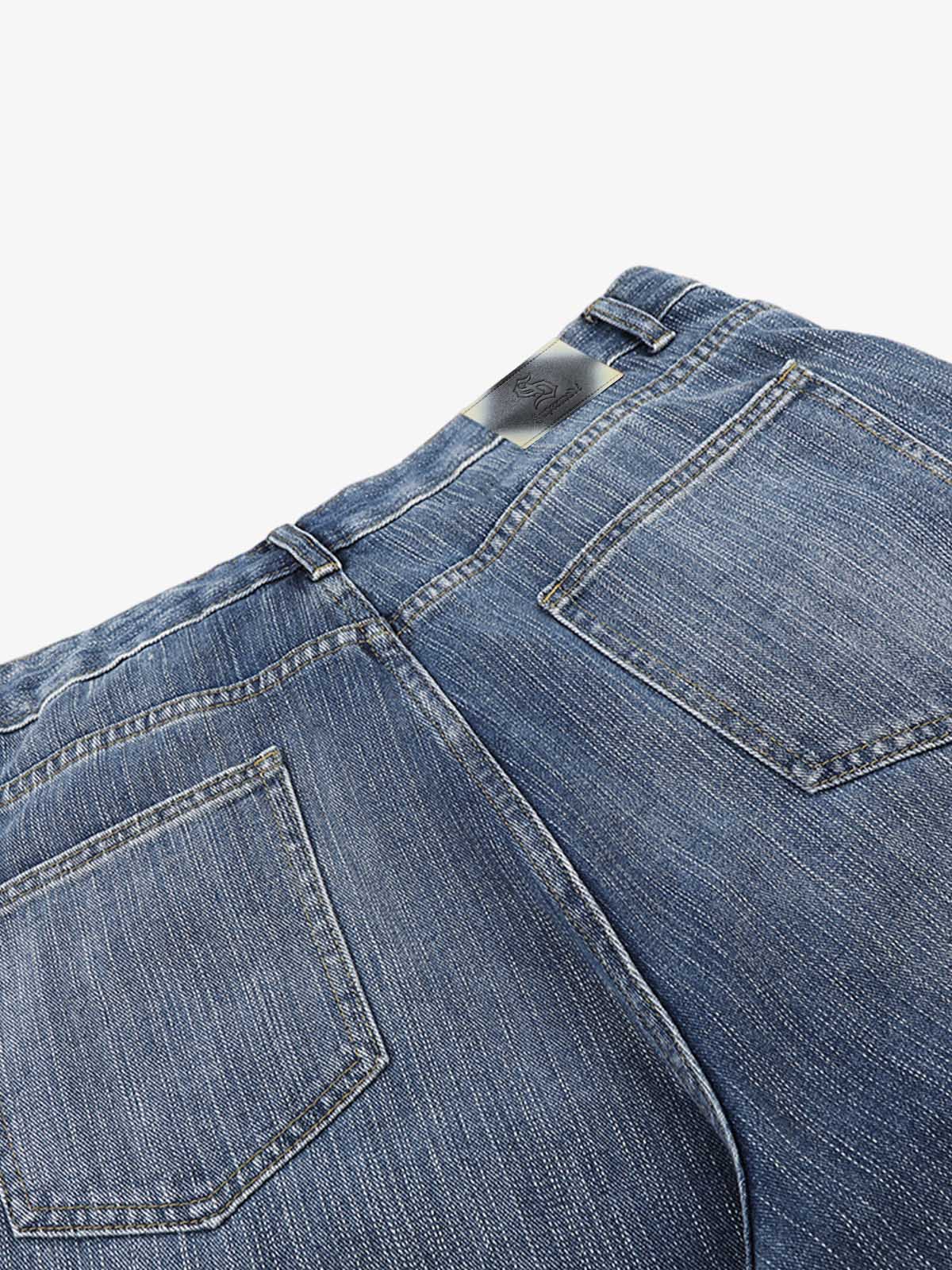 Pantalones vaqueros cortos bordados con cuentas