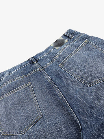 Pantalones vaqueros cortos bordados con cuentas