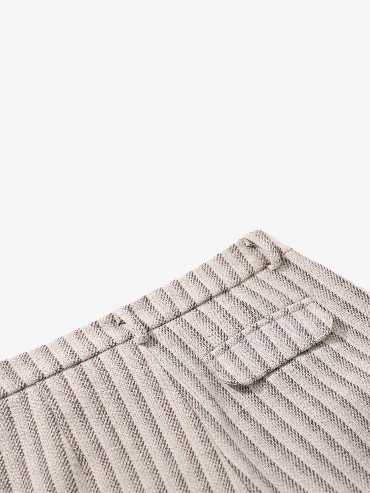 Deep-Pleat Striped Wide-Leg Trousers